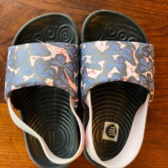 Nike Toddler Butterfly Print Slide Sandals With Elastic Strap - Toddler Sz. 8 - Picture 3 of 6
